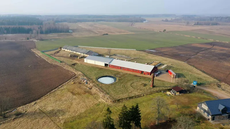 EURASIA farm and pastures from the air